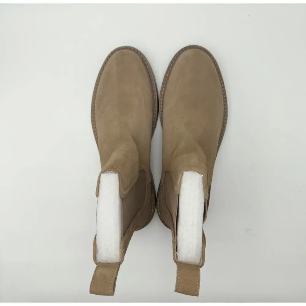 Saint Morta Men's Chunky Chelsea Boots Size 11 EU 45 Mocha Brown Suede NIB